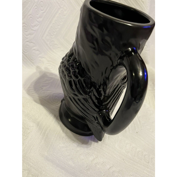 EB Owl Raven Bird Black Mug Coffee Cup EUC - Picture 4 of 8
